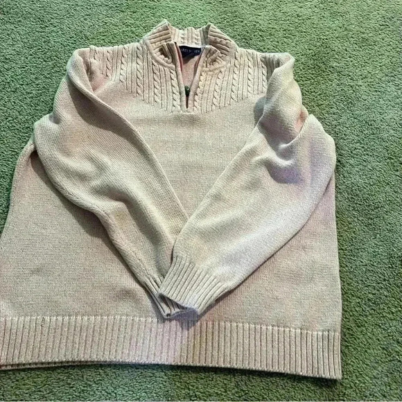 Karen Scott Womens Cozy Warm Pink Marled-Knit Quarter-Zip Sweater Size XL - Picture 8 of 8